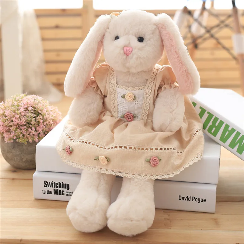 Милые плюшевые игрушки с кроликом для маленьких детей удобные мягкие куклы