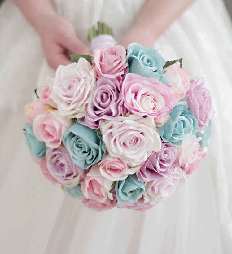 Роскошный индивидуальный цветовой Свадебный букет IFFO невесты подружки светло