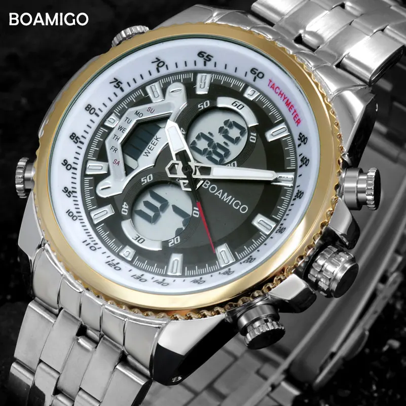 Мужские спортивные часы BOAMIGO брендовые кварцевые аналогово цифровые