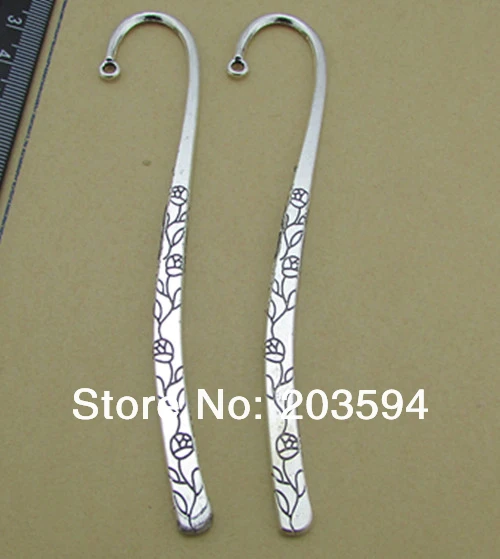 

10Pcs Antique Silver flower Bookmark Metal Bookmark