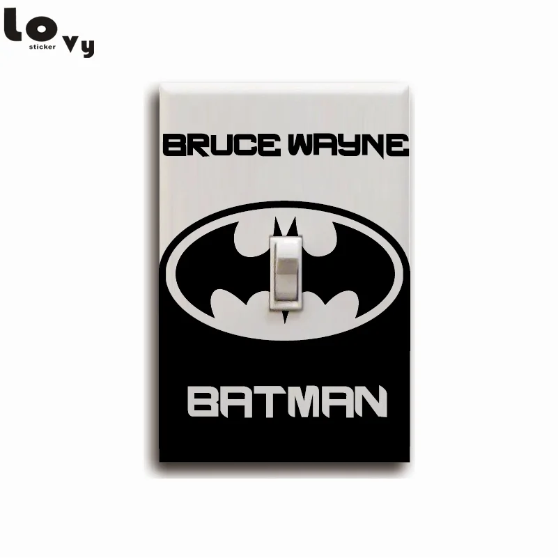 Креативный супер герой Бэтмен выключатель света стикер мультяшка виниловая