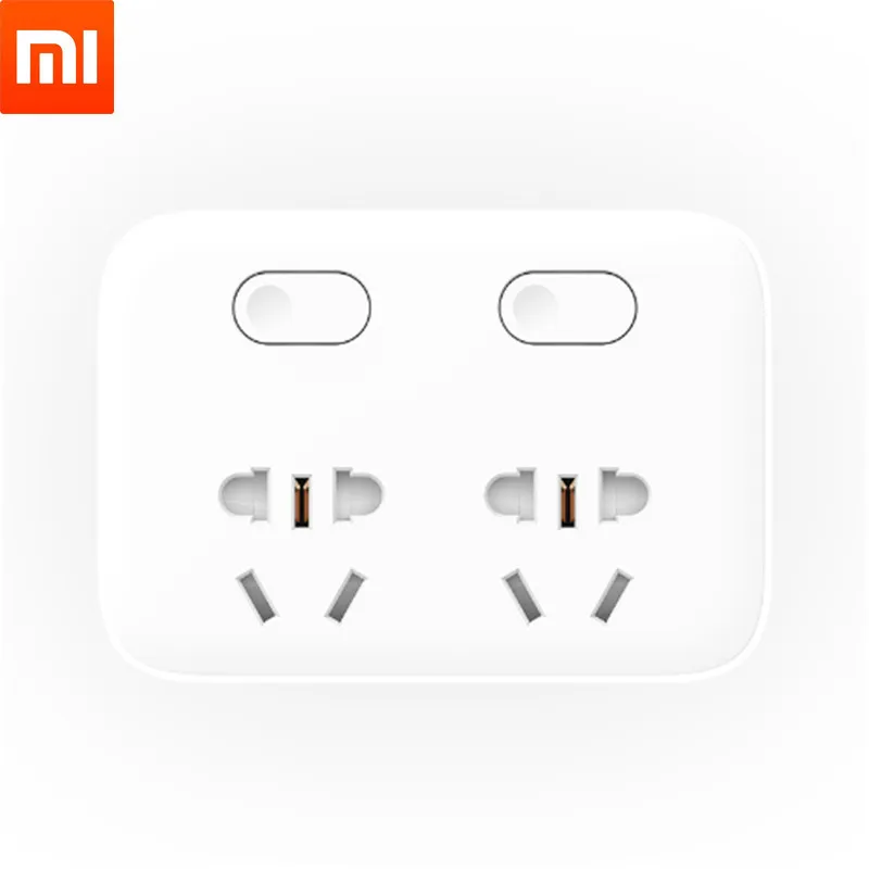 Xiaomi Mijia силовая полоса 2 розетки индивидуальные переключатели конвертер вилка