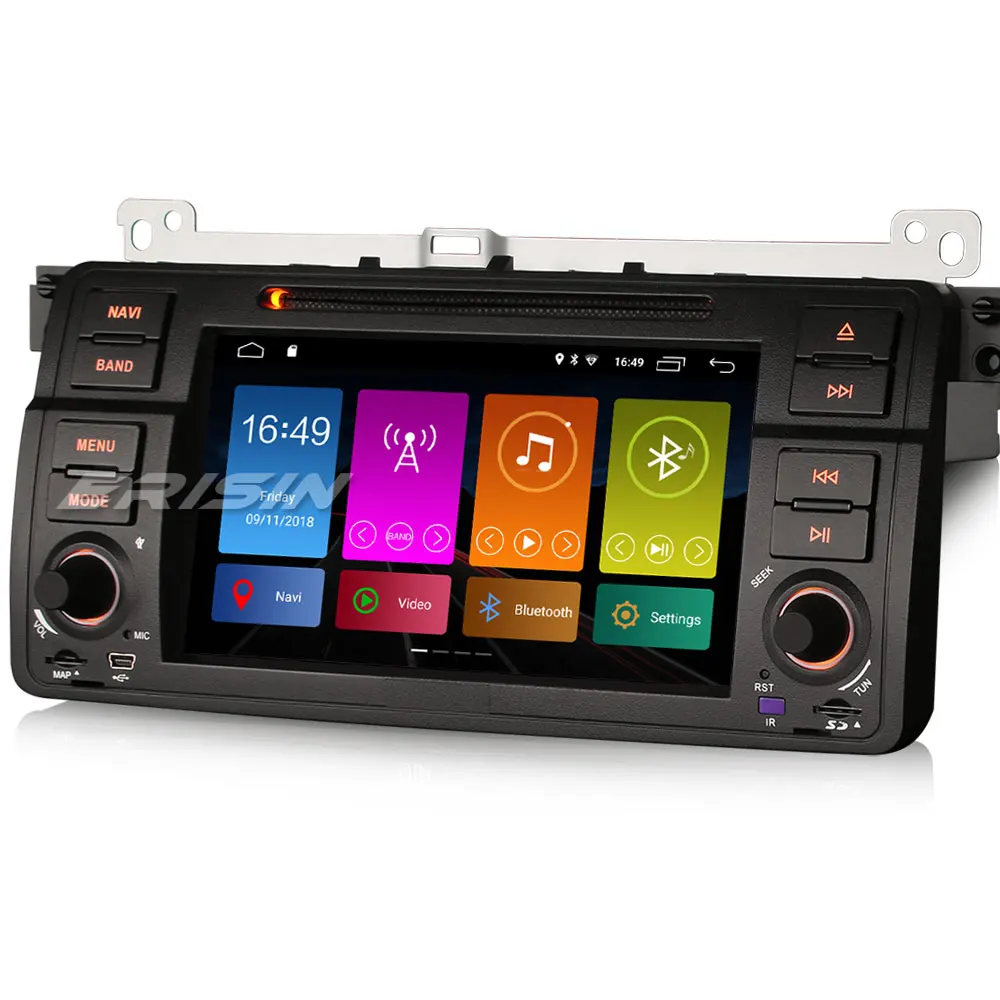 Erisin ES2946B 7 &quotавтомобильный мультимедийный плеер авто радио Android 9 0 DAB + DVR OBD GPS для E46