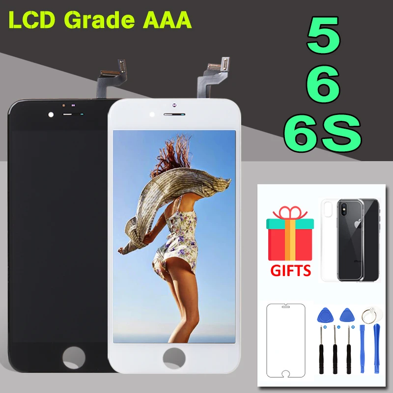 Качественный ЖК-дисплей AAA для iPhone 5 6 S Замена сенсорного экрана 6G ЖК-дигитайзер в