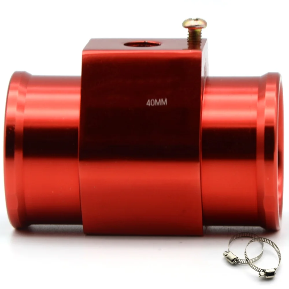 RED 40MM JDM датчик температуры воды адаптер шланг радиатора 1/8 NPT TEMP шланг 28 мм 30 мм 32 мм 34 мм 36 мм 38 мм 40 мм с логотипом - Цвет: RED 40MM