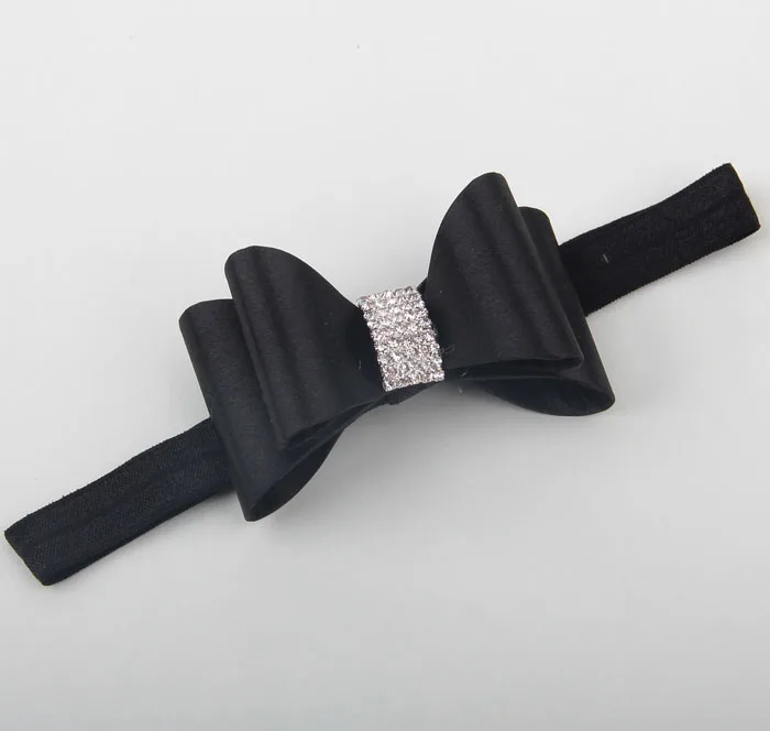 

16colors Baby Luxe Hair Flower Bows Matching Elastic Headband Handmade Hard Bow Headbands For Baby Girls Hair Accessories