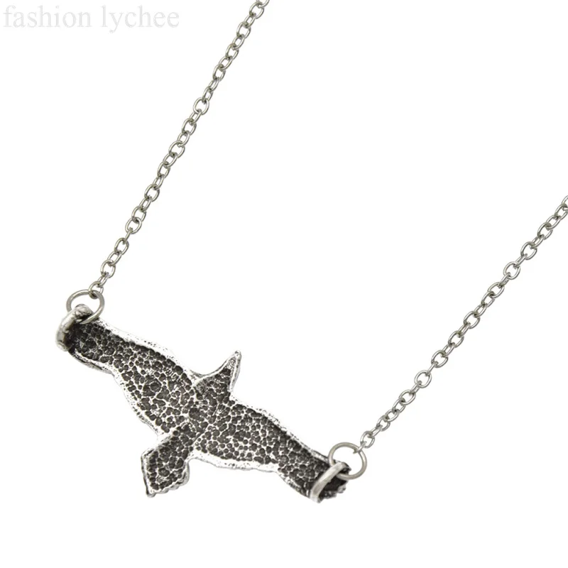 Модные lychee Norse винтажные Ворон Летающие птицы ворона животное длинное звено