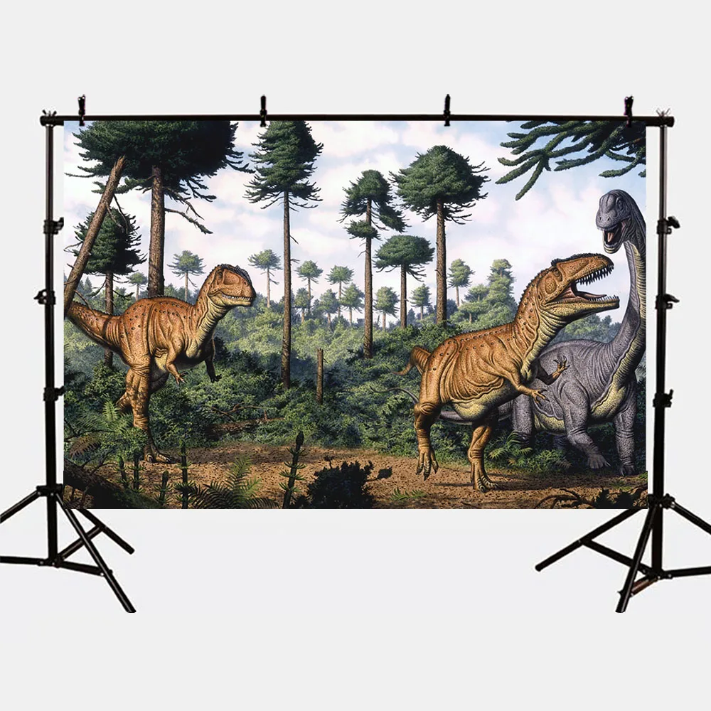 Фотофоны Mehofoto с динозавром для фотосъемки лес джунгли фоны детей фотографов