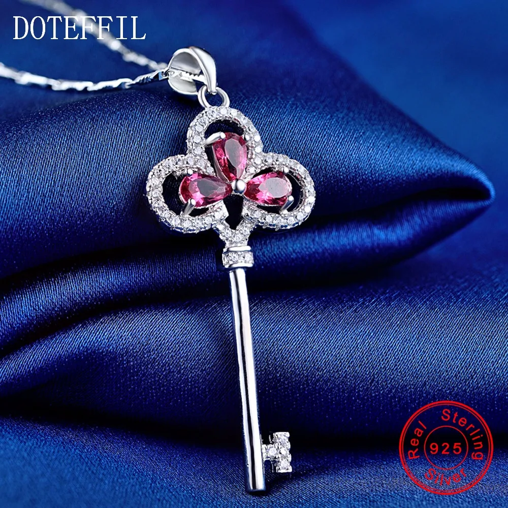 Новое поступление 925 Серебряное ожерелье для женщин AAAA Качество Циркон брелок