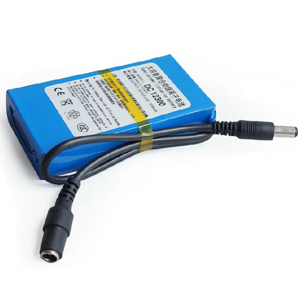 5 шт. портативный DC12300 DC 12V 3000mAh литий ионный Супер перезаряжаемый аккумулятор с