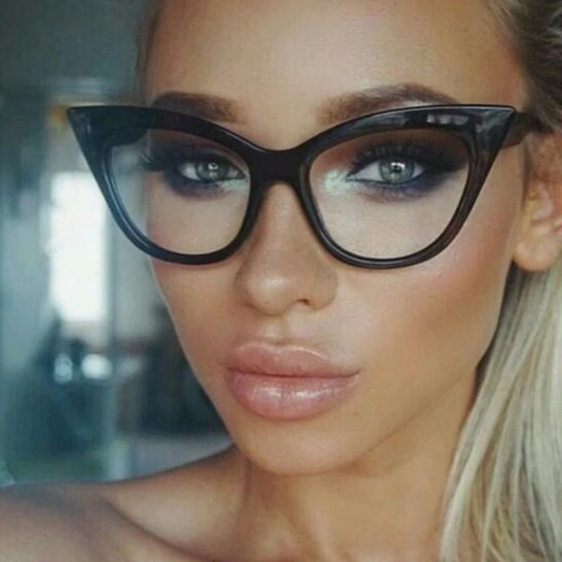 

DesolDelos 2019 New Cat Eye Glasses Frame Women Brand Designer Optical Eyeglasses Ladies Fashion Retro Clear Glasses