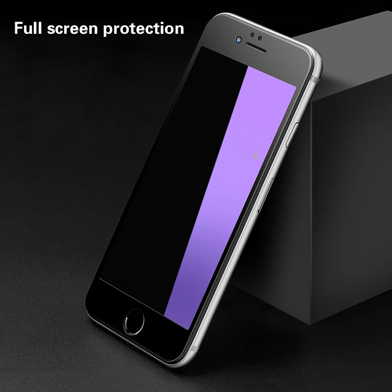 Тонкая закаленная стеклянная пленка i8 i8P для iphone 6 7 8 Plus взрывобезопасная полная