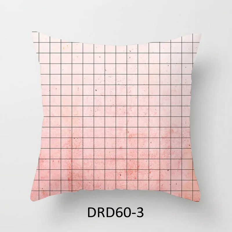 DRD60-3 45*45 см простой геометрический Стильный чехол для подушки домашний текстиль аксессуары Cojines наволочки подарок для влюбленных - Цвет: DRD60-3