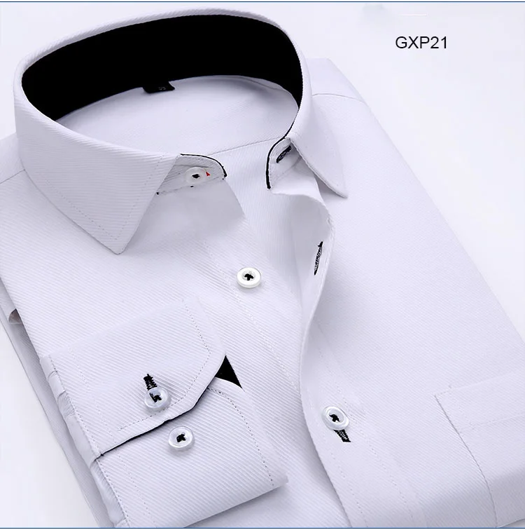 Лидер продаж с длинным рукавом регулярные хорошо подходят non-iron легко средства ухода за мотоциклом однотонная твил полосатый для бизнесмена, Официальный рабо