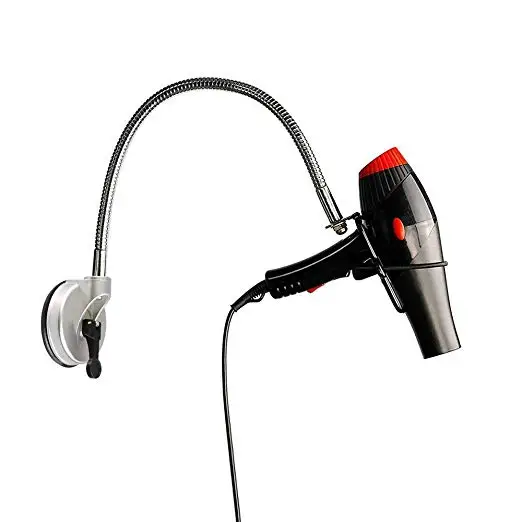 Slingifts держатель для фена Hands Free, держатель для фена из нержавеющей стали с поворотом на 360 градусов с присоской, настенный