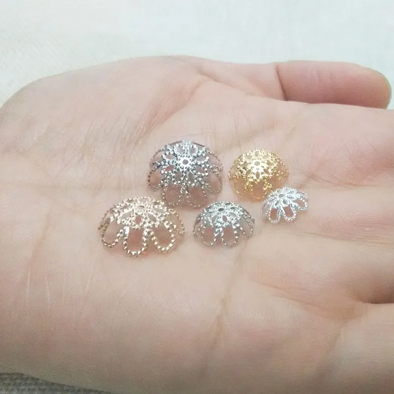 Бусины концевые колпачки наконечники пряжки для серег фурнитура кисточек цветок