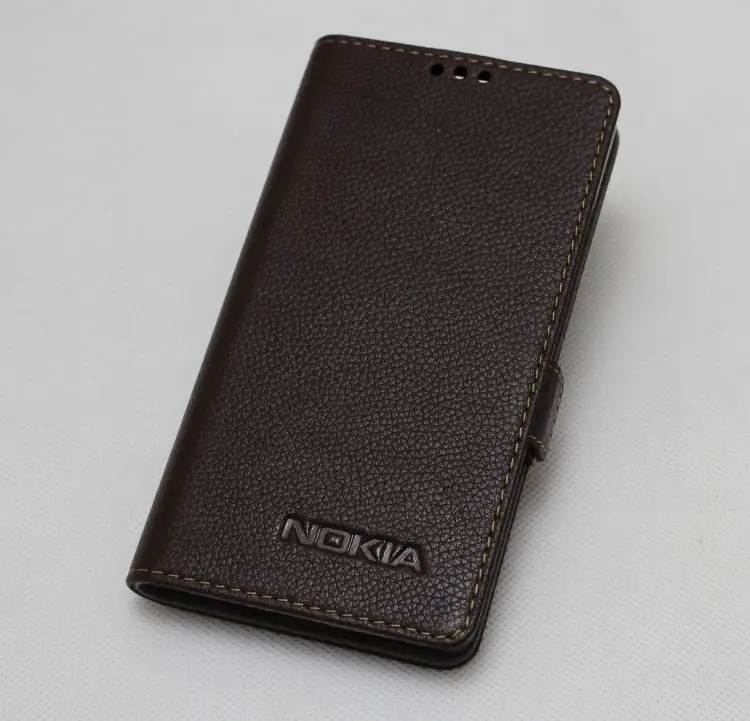 Высококачественный чехол из натуральной кожи для Nokia Lumia 830 Классический с