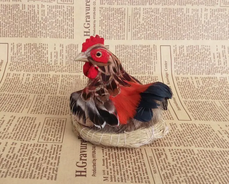 

Simulation of chicken feather crafts specimens of poultry feathers furnishing articles home hen photography props static model