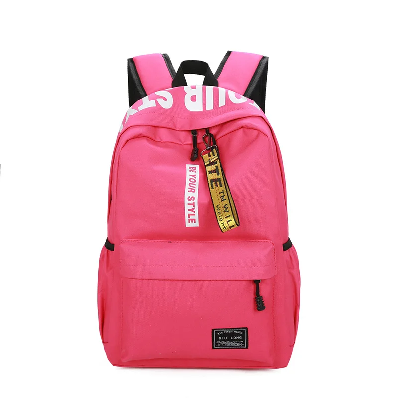 Rose Red Wobag, Женский Повседневный Рюкзак, Повседневный, модный, Нейлоновый, с принтом, школьный рюкзак, сумка для колледжа, для девочек и мальчиков, для ноутбука, дневной, задний - Цвет: Rose Red
