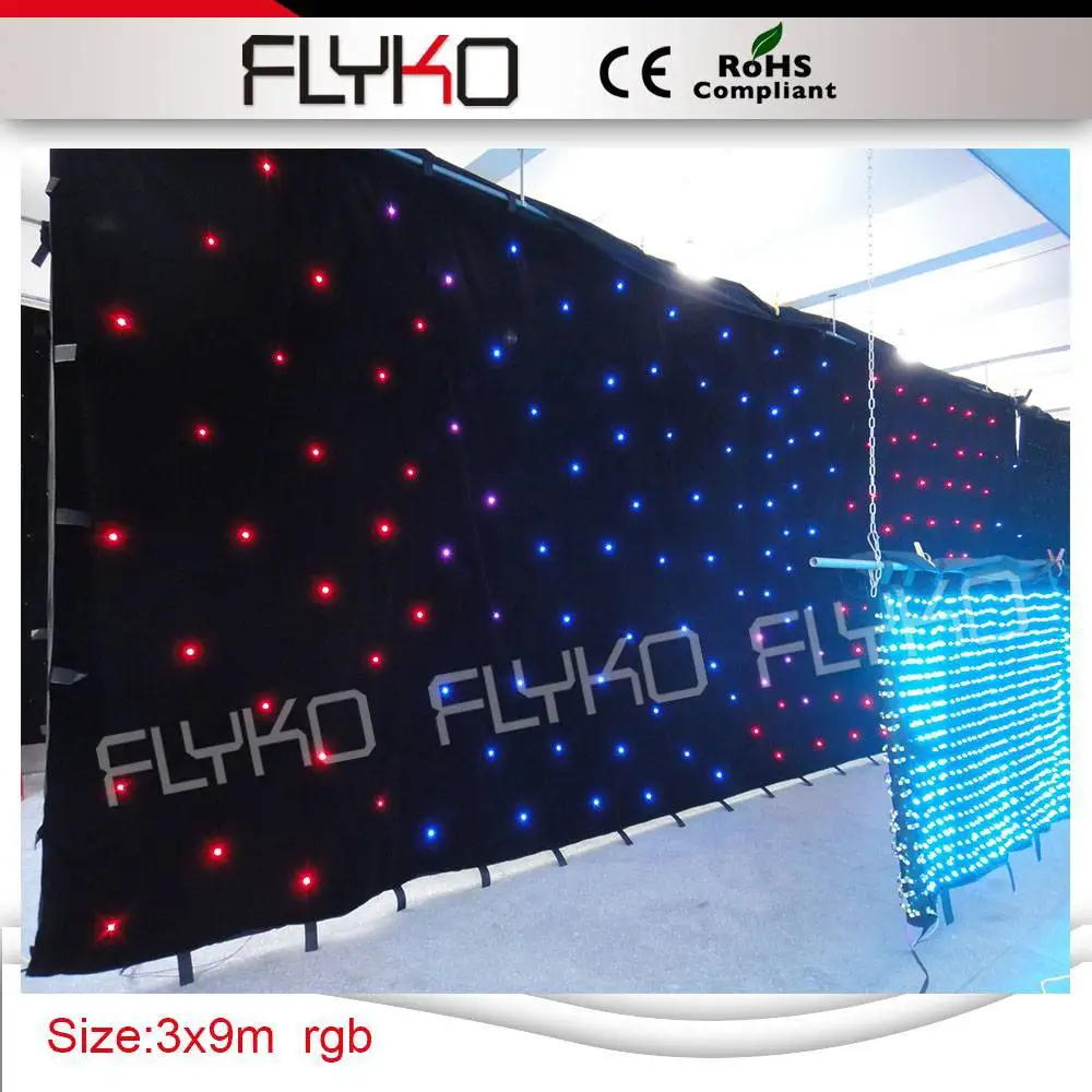 Бесплатная доставка RBG светодиодная матрица звездное небо ткань фон занавес
