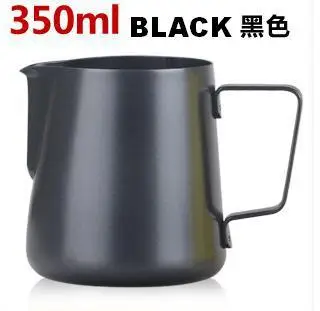 Фото 350ml/12oz антипригарное покрытие Нержавеющая сталь молочный кувшин/кувшин вспенивание молока кувшин/Non-стик для нарядное кофеварка для бариста №3