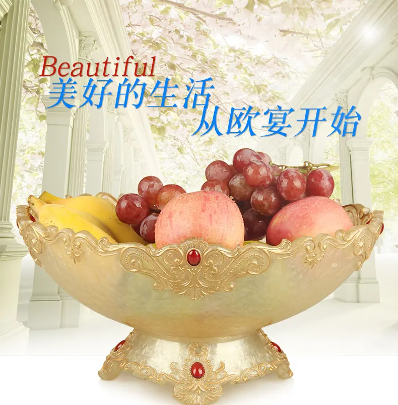 European household living room fruit plate creative resin dried fruit snacks storage bowl fashion home decor ornaments mx6271136