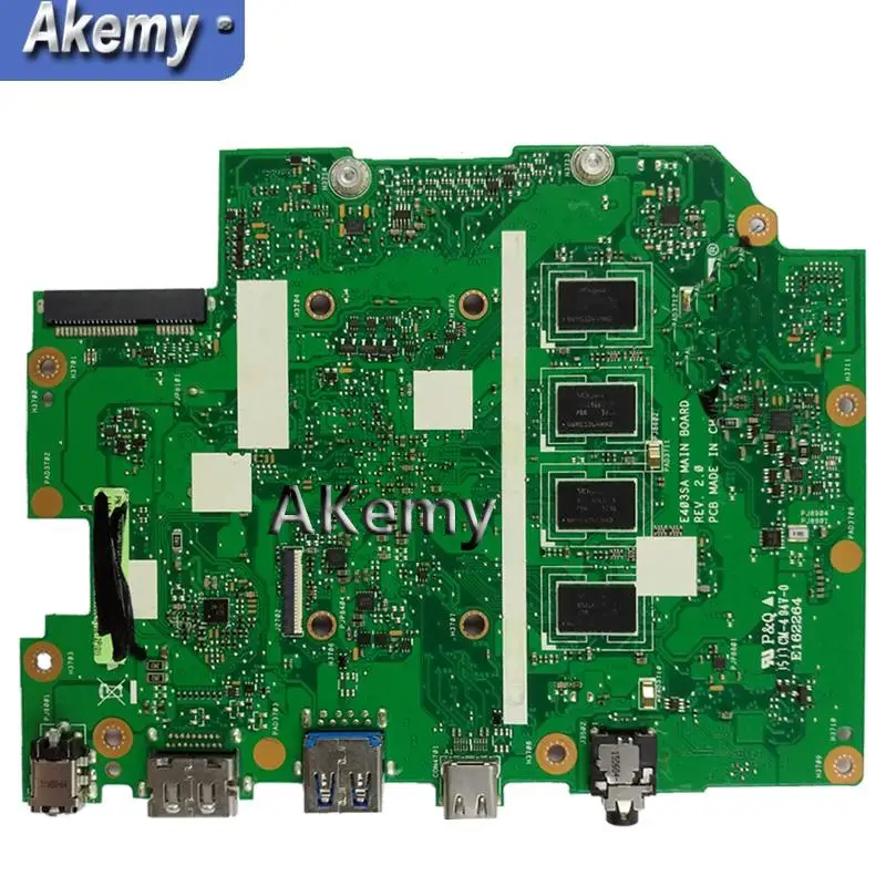 Akemy E403SA материнская плата для For Asus E403S работает 100% тест Оригинал N3700 4 ядра 2G RAM 64G SSD