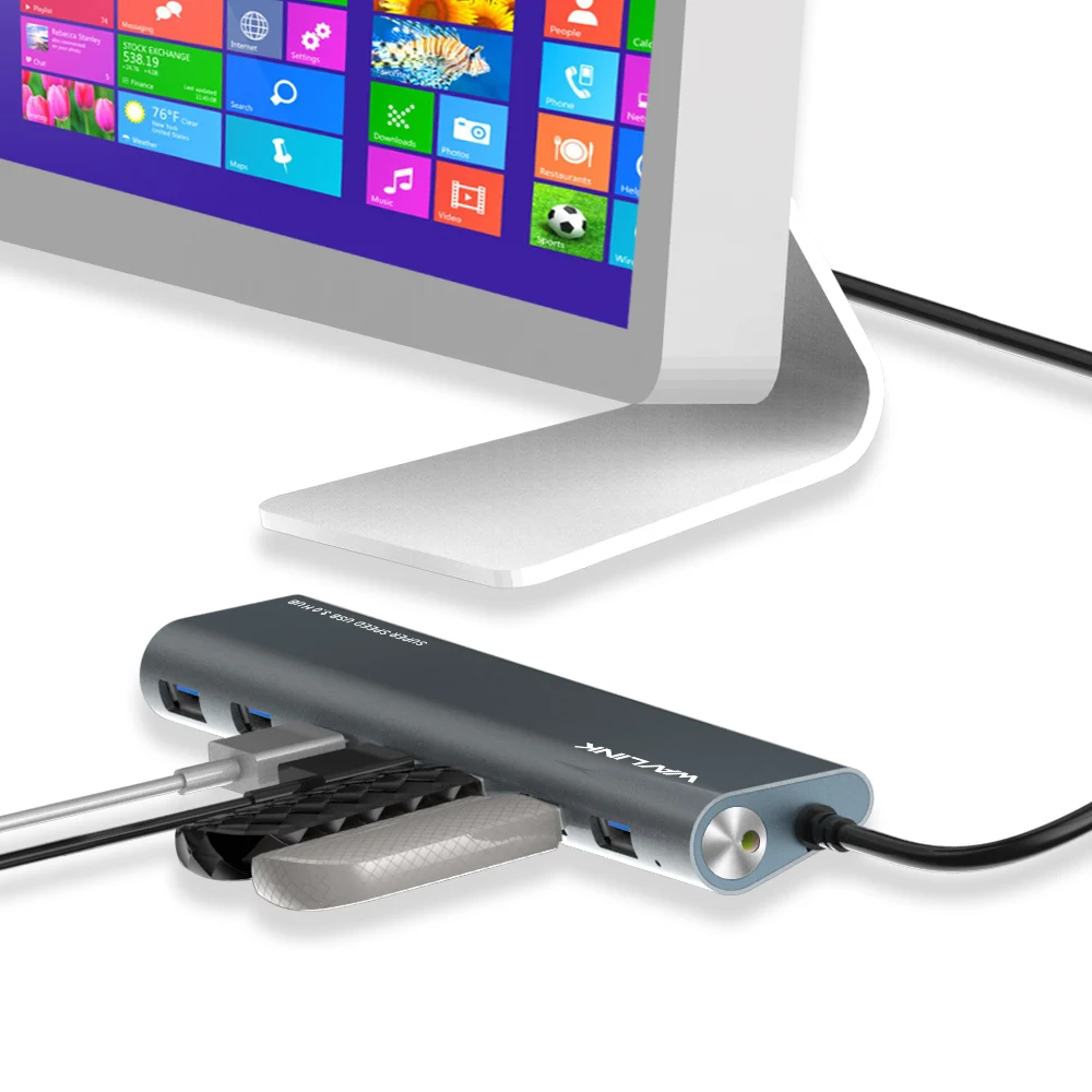 Высокоскоростной usb хаб 3 0 с 7 портами 5 Гбит/с адаптером питания В/4 а внешний