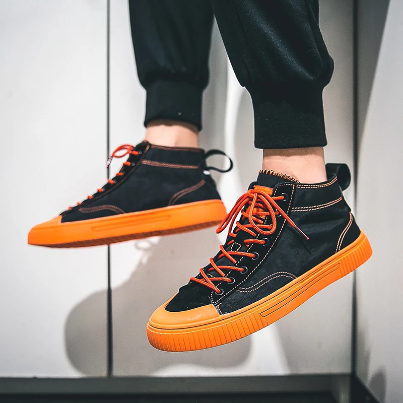 2019 Hot Men Shoes Fashion Denim High Tops Sneakers Autumn Footwear For Man New Casual | Обувь