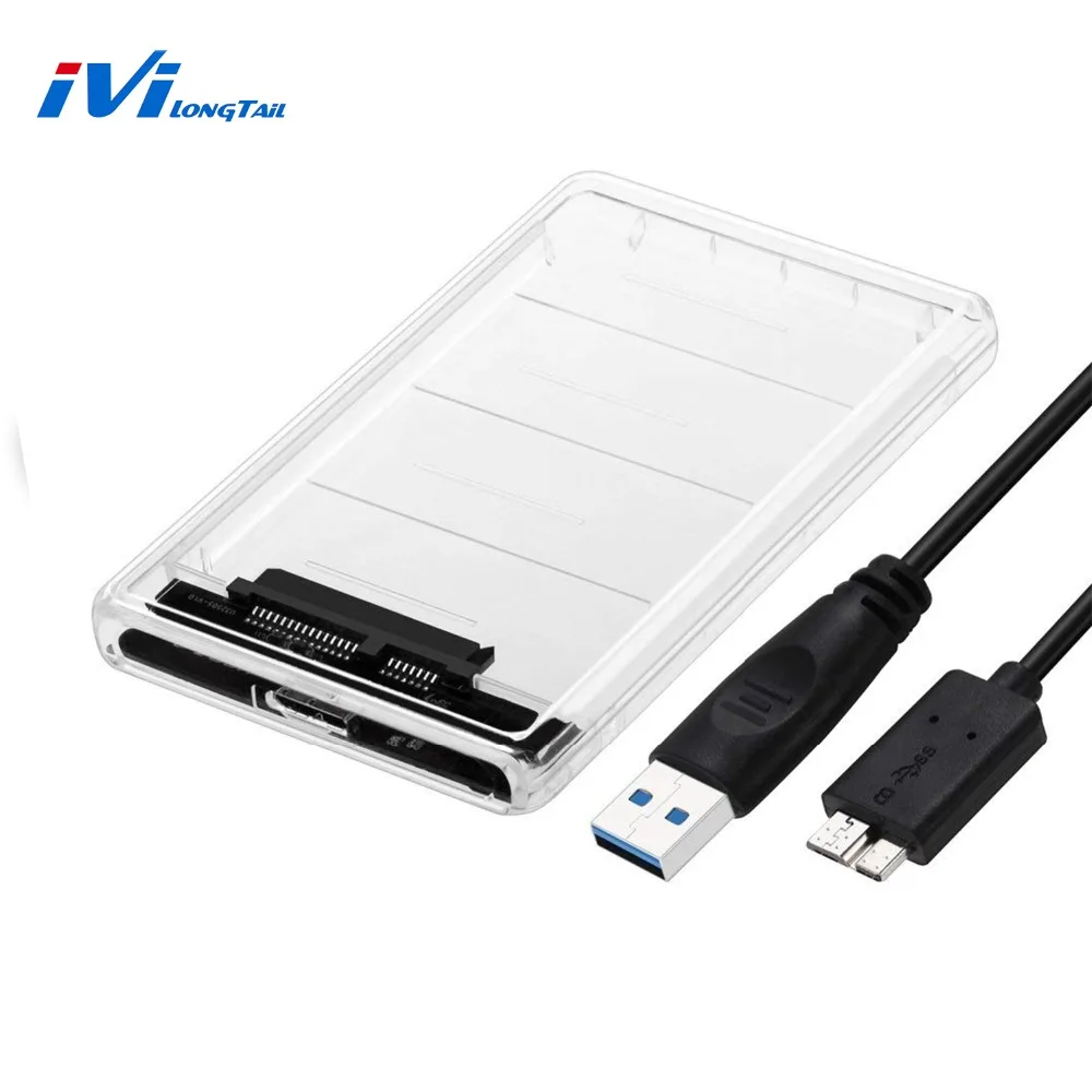Прозрачный дюймов 2 5 HDD случае Sata к USB 3 0 адаптер Высокое скорость коробка жесткий