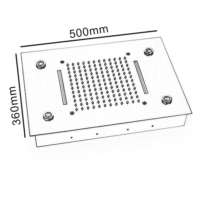 Потолочный скрытый водопад с дождевой насадкой светодиодный светильник большим