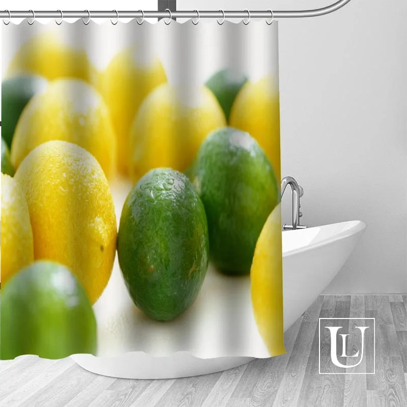 

Custom lemon Curtain Fabric Modern Shower Curtain bathroom beautiful Curtains Bath decor Polyester Cloth Waterproof