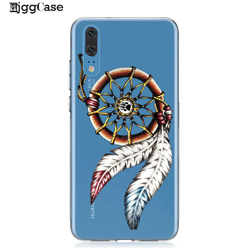 Чехол для телефона с рисунком Ловец снов перьями фламинго чехол Huawei P20 P30 P10 Lite Mate 20