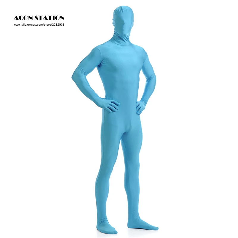 Zentai полный костюм кожи Комбинезон Костюмы на Хэллоуин взрослый комбинезон по