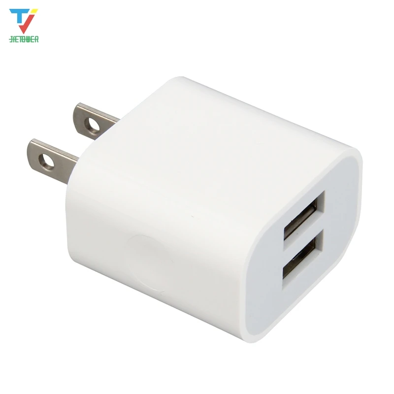 100 шт./лот универсальное сетевое зарядное устройство с двумя USB-портами 5 в а