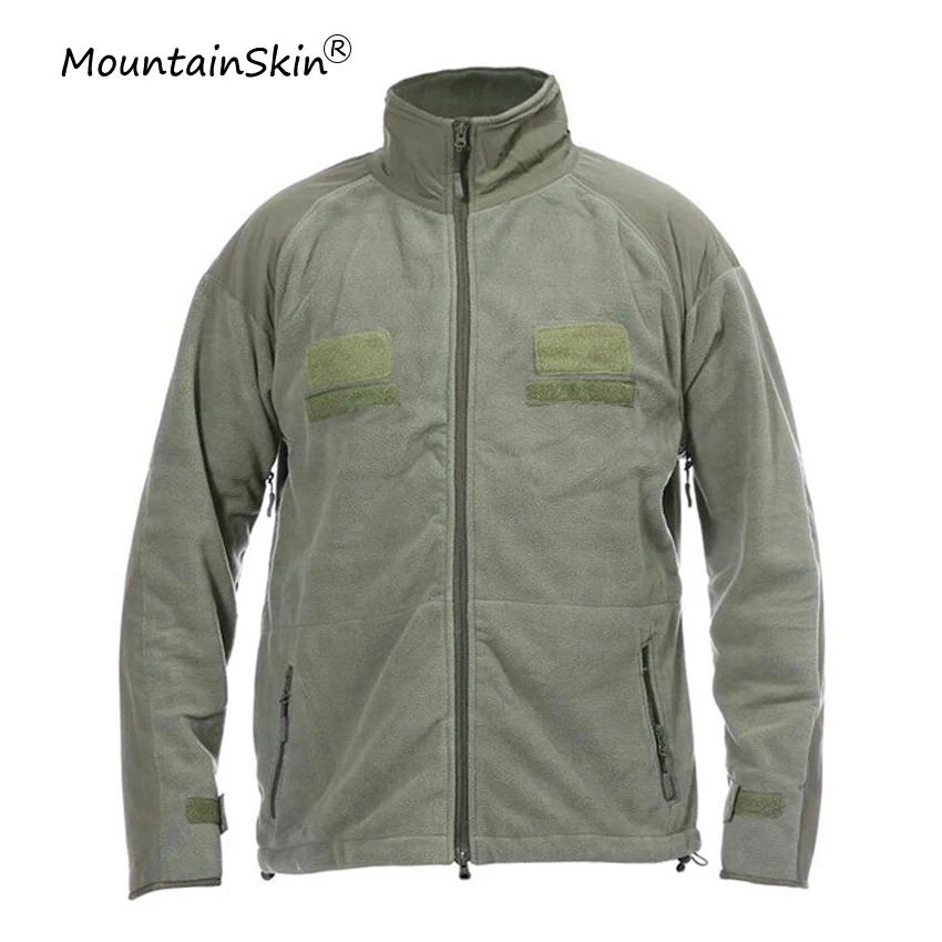 Мужская Флисовая Куртка Mountainskin теплая армейская тактическая верхняя одежда на