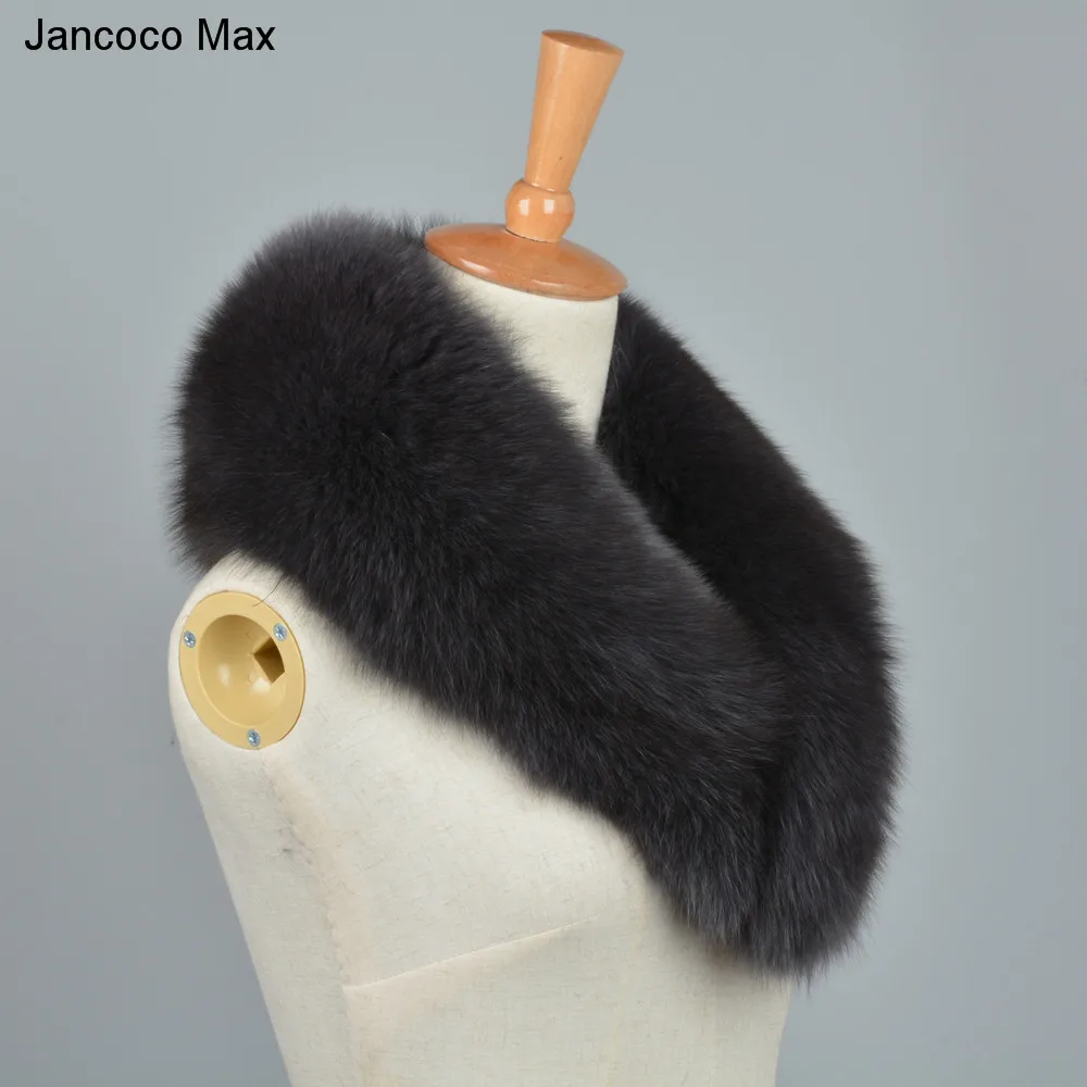 Jancoco Max* натуральный Лисий мех большой воротник шарф женский модный стиль магнит шали осень зима воротники S7205