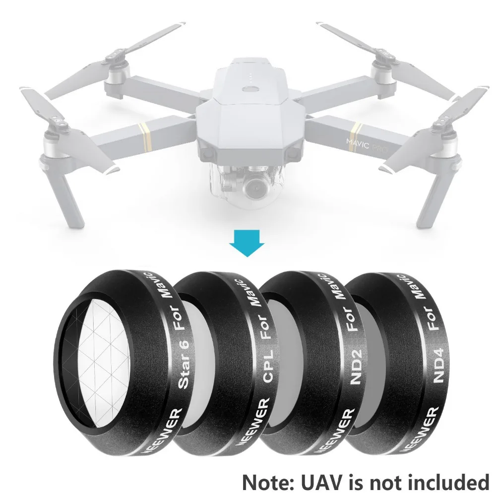 Набор фильтров Neewer 4 шт. с многослойным покрытием для квадрокоптера DJI Mavic Pro