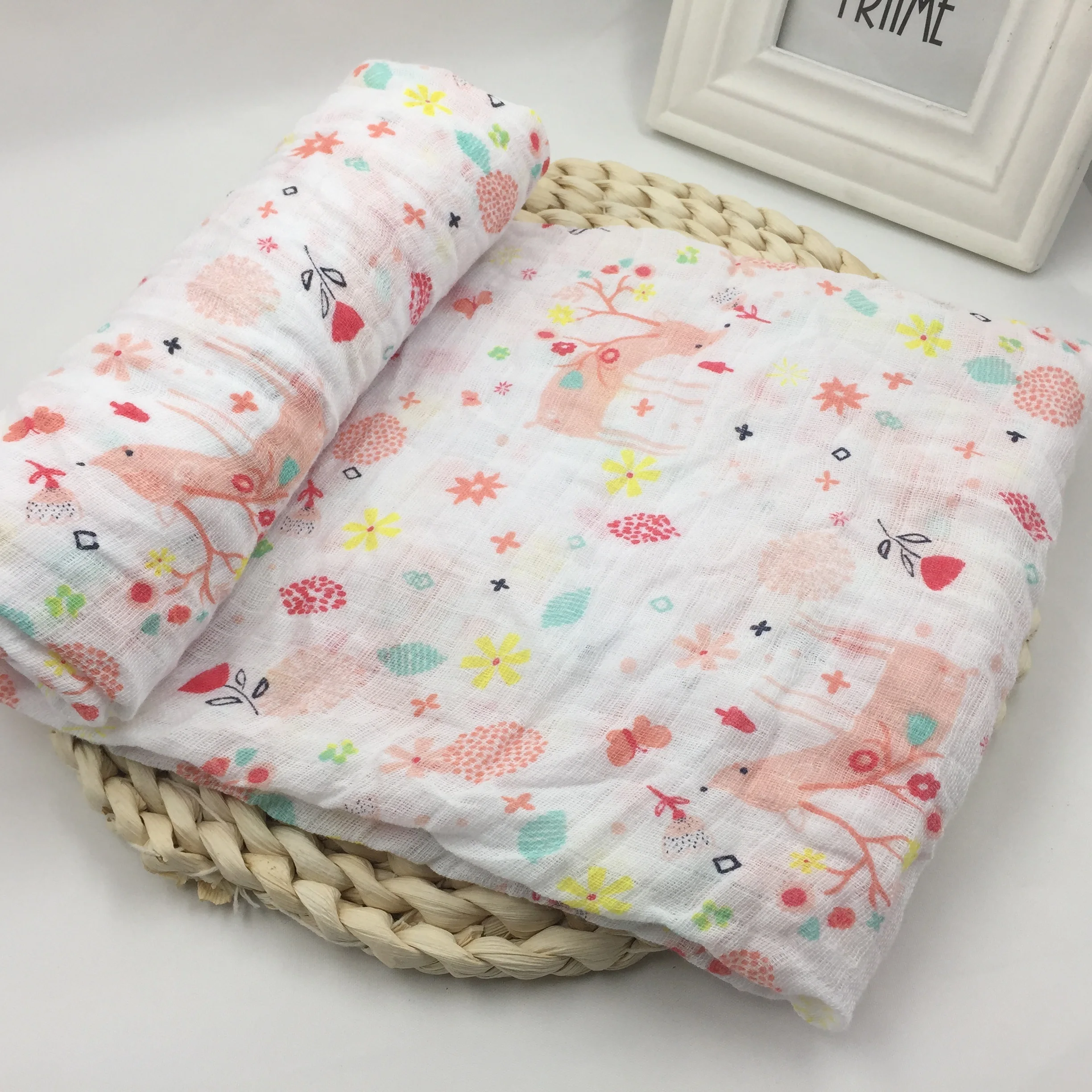 2019 Новое дышащее детское одеяло с рисунками многоразовые пеленки для