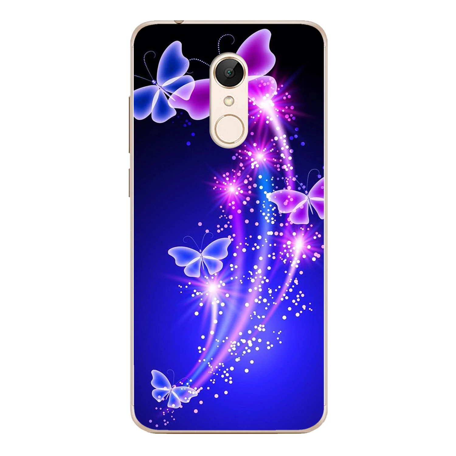 For Xiaomi Redmi 5 Case Cover 5.7&quot Soft TPU Silicone Popular Cute Color Shiny Dreamy Butterfly Flower Painted Protect Phone |