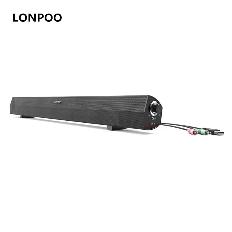 LONPOO колонки 10 Вт MP3 USB колонка наушники звуковая панель ТВ стерео для компьютера