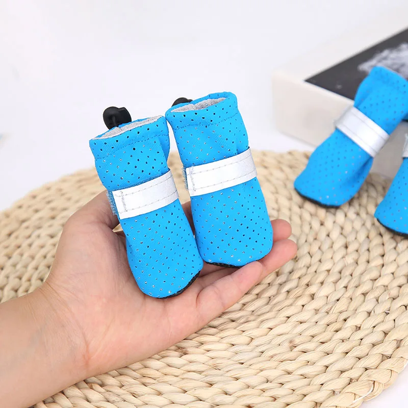 Best' 4 шт дышащая противоскользящая сетчатая Обувь для собак обувь мягкие