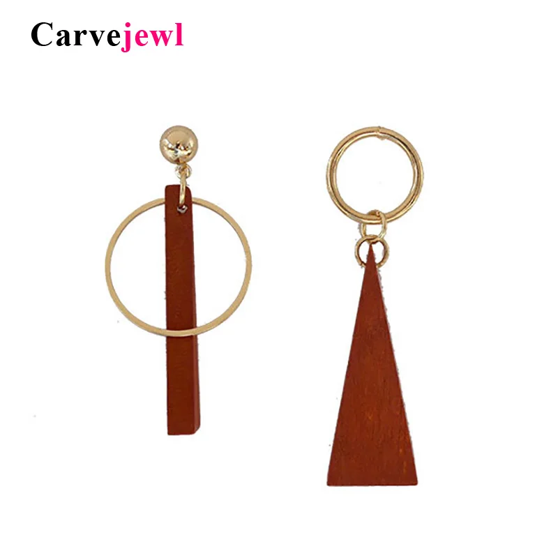 Женские серьги в Корейском стиле Carvejewl большие круглые треугольные