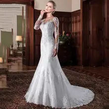 Винтажное свадебное платье русалки белое с вышивкой и