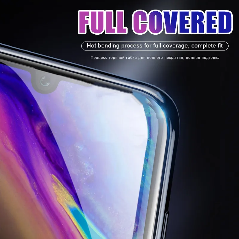 9D полное покрытие из закаленного стекла для huawei Y9 Prime P20Lite Nova5i защита экрана Honor 20 Pro 8A 8C 8X8 S 10i 20i Чехол-пленка