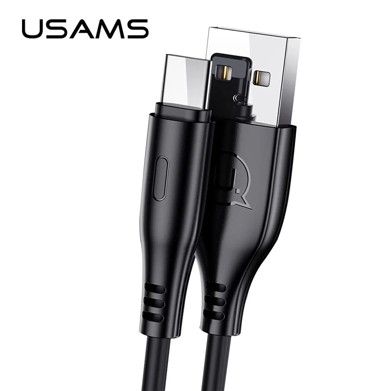 USAMS 1 м 2 а кабель Type C для Samsung Huawei Xiaomi Honor OnePlus Android Быстрая зарядка USB A Шнур передачи