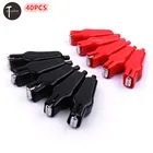 Зажимы типа крокодил с покрытием 20 А, 40 шт.