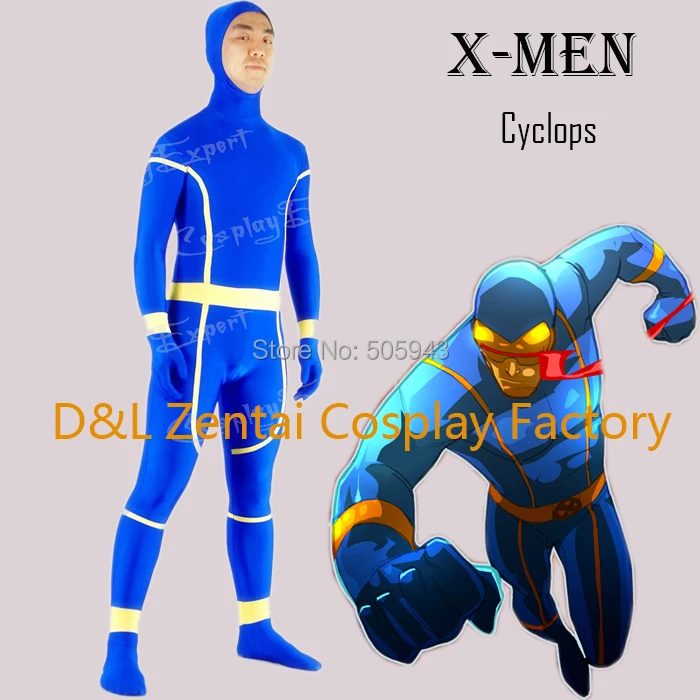 Бесплатная доставка DHL 2016 костюм супергероя для взрослых X Men синий полный корпус