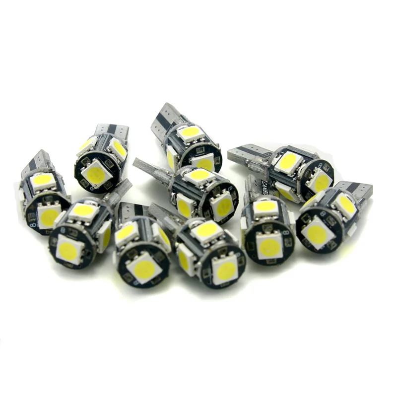 2 шт. маленький размер Canbus без ошибок LED T10 W5W 5050 5SMD светодиодные лампы