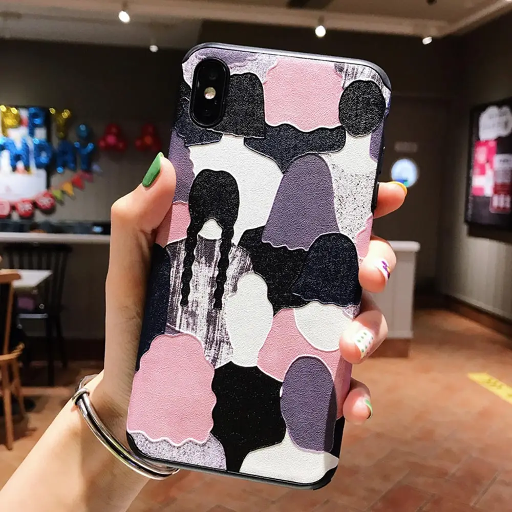 KISSCASE Мода Instagram мультфильм толпа Телефон чехол для iPhone 6 6s 7 8 плюс Шелковый